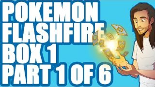 First Pokemon Flashfire Booster Box Opening Part 1 of 6 [Will we get the EX?]