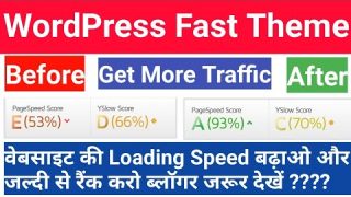 WordPress Best Theme Increase Your Website Loading Speed | Rank #1 On Google Get More Traffic