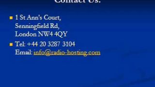 Web Radio Hosting Services London